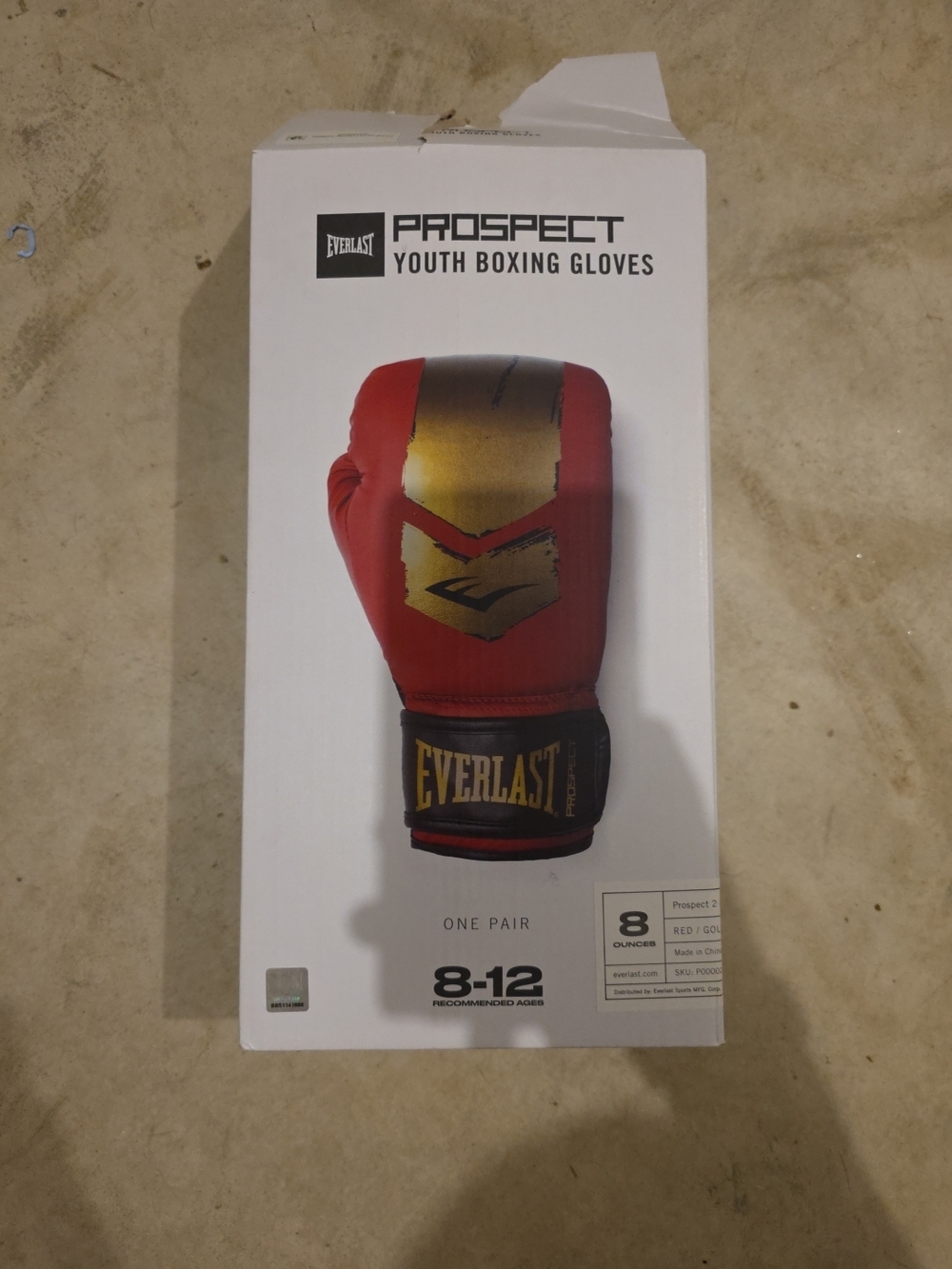 Everlast Red and Gold Youth Prospect Boxing Gloves